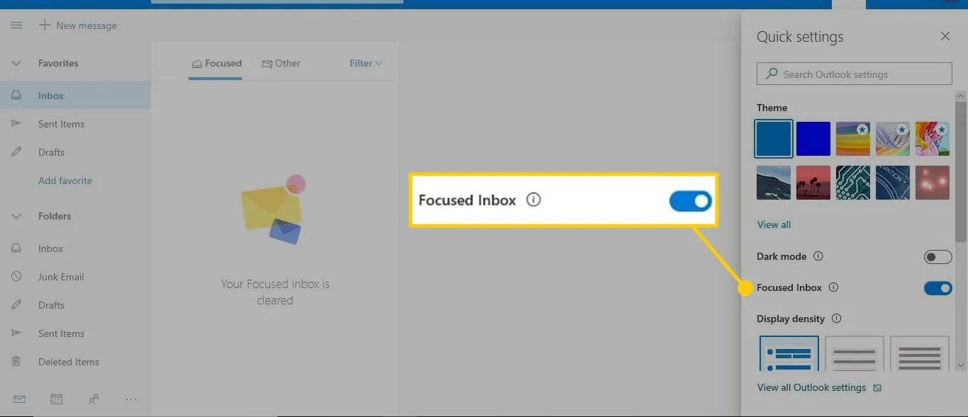 Outlook focused inbox